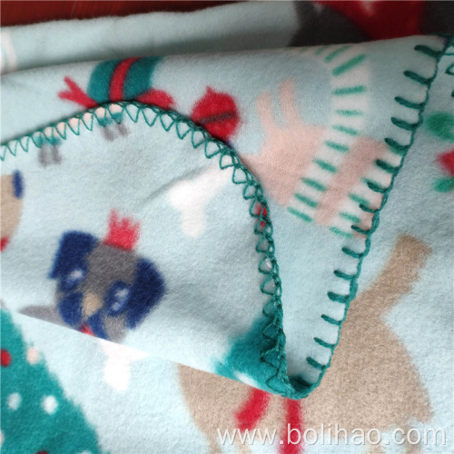boho throw blanket flower design printed polar fleece blanket